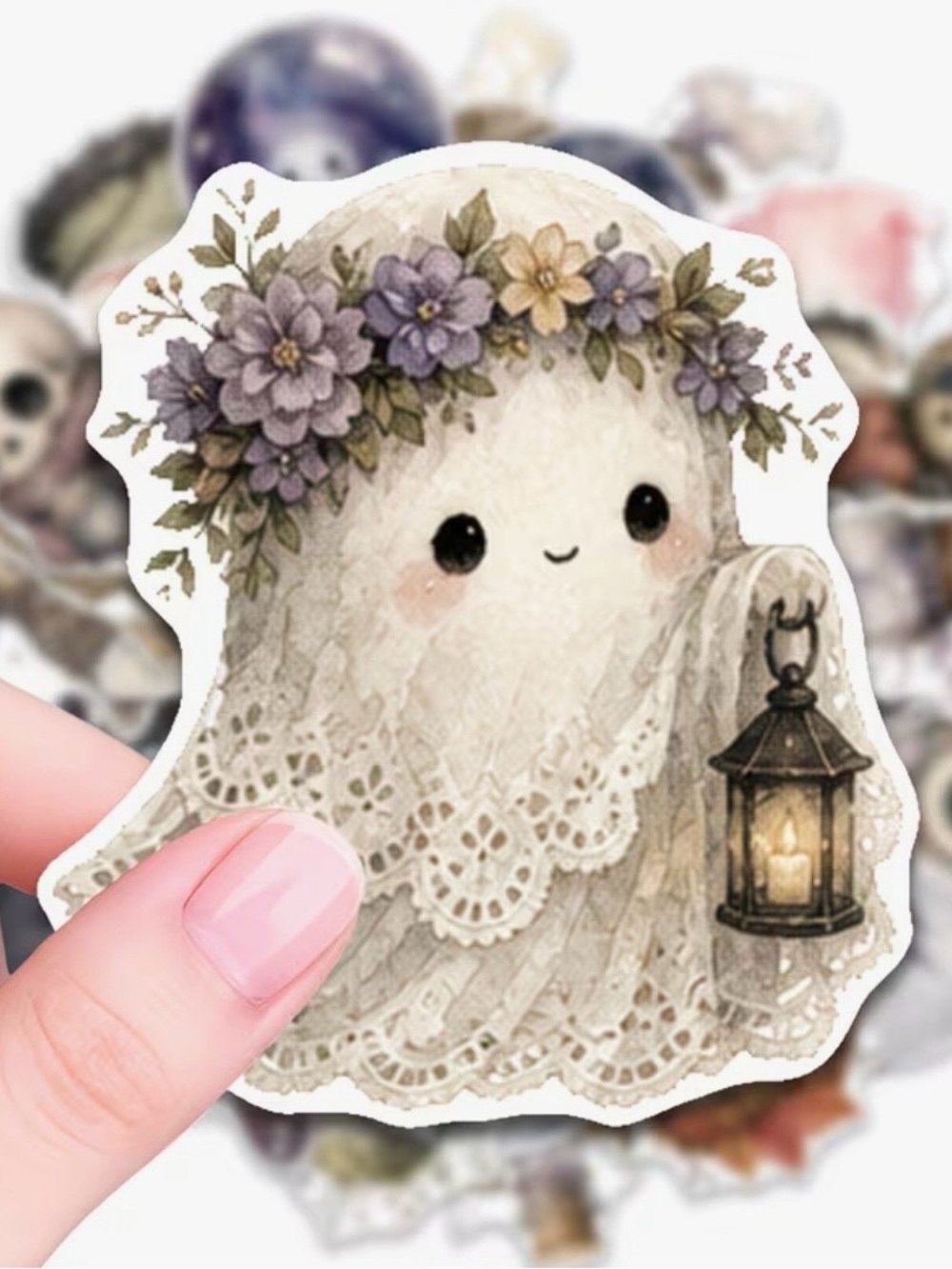 50 Weird & Cute Creatures Stickers Scary Fun Halloween Gothic Style